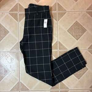 Gap Black Checkered Dress Pants business casual